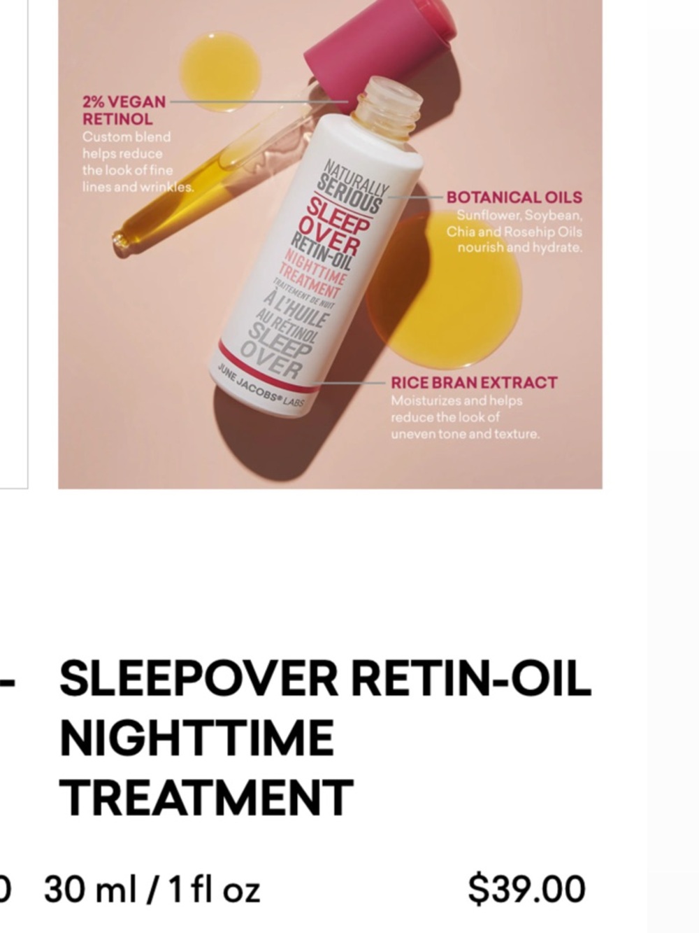 SLEEPOVER RETIN-OIL